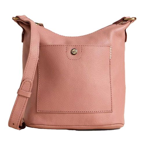 White Stuff Mini Fern Leather Crossbody